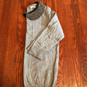 lhg and black 3/4 sleeve sweater, embellished coll